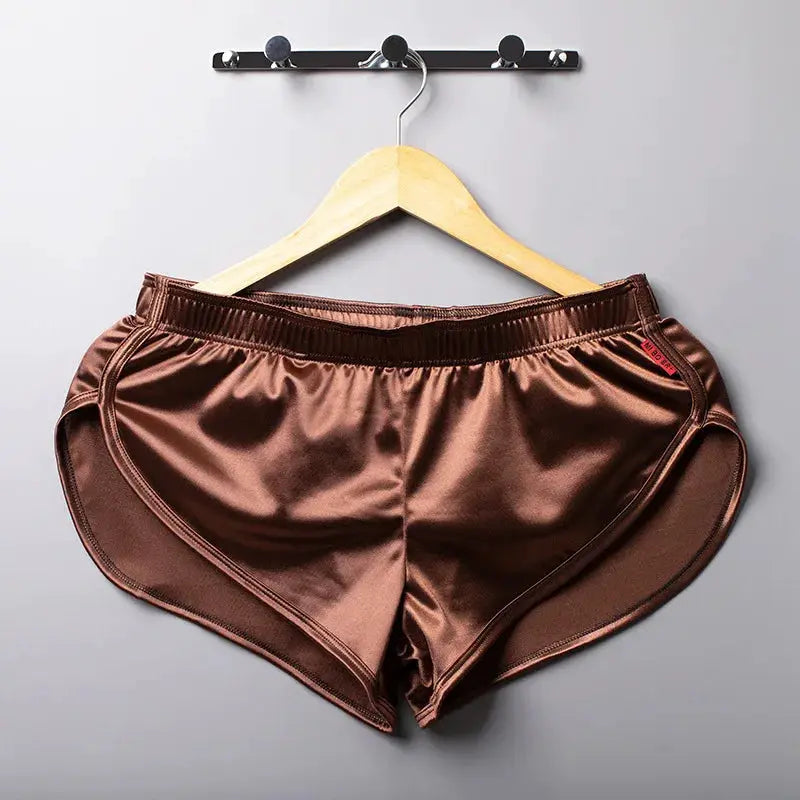 SilkEase Mens Smooth Silk Boxer Shorts Ultra Comfortable Sleepwear and Lounge Shorts
