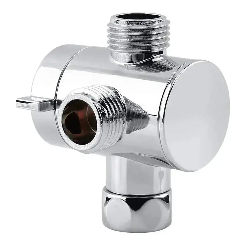 Chrome diverter valve splitter for shower, 2- or 3-way water adapter with G1/2 threads