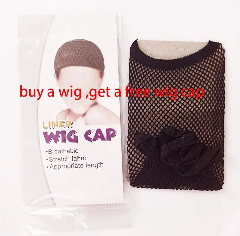 Anime Itadori Yuji cosplay wig cap set; breathable liner wig cap and black mesh cap, 2 pieces