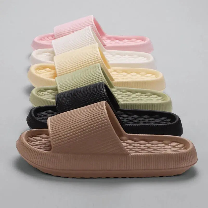 Lucyever Cloud Slippers For Women Non Slip EVA Thick Platform Slides Indoor Bathroom Comfort