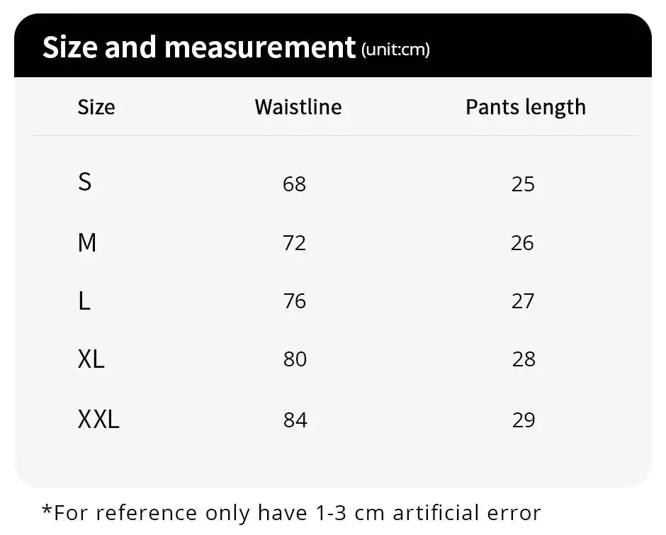 4pcs Boxer men's underwear by Simples Market – size chart with waist 68–84 cm and pants length 25–29 cm (S–XXL).