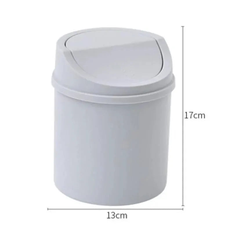 Mini Desktop Bin With Flip Lid Small Trash Can For Desk Bedroom Home Office Storage Box
