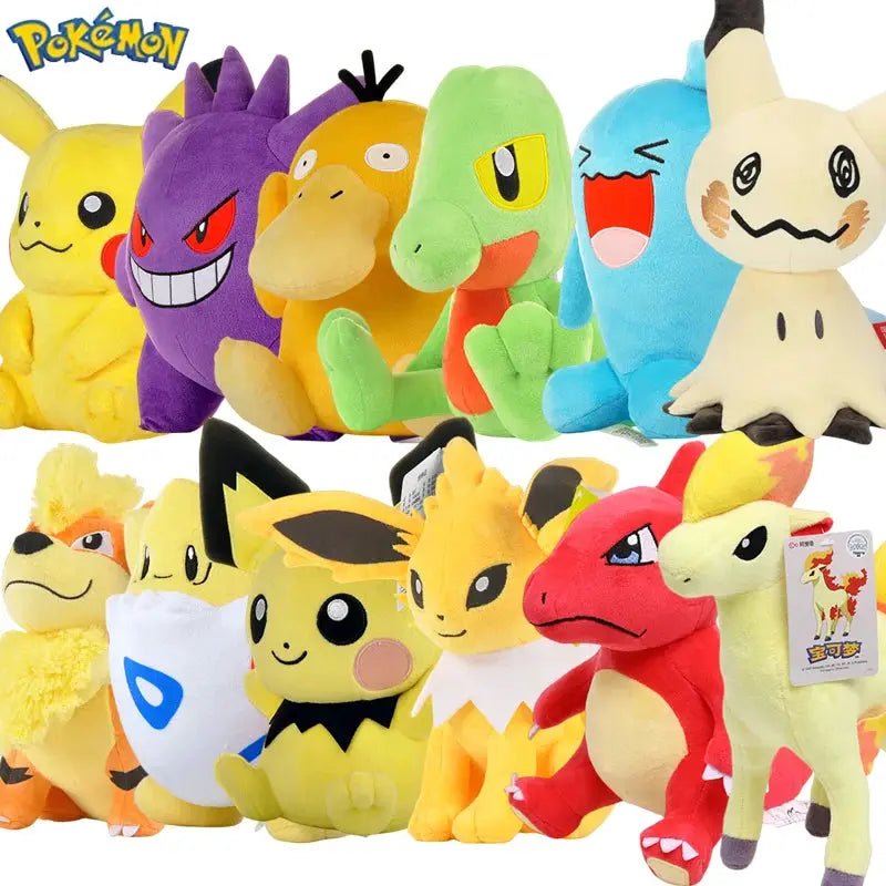 Pokemon Original Plush Toy Gengar Mimikyu Pikachu Charizard Piplup Kawaii Soft Cute Plush Doll Gift