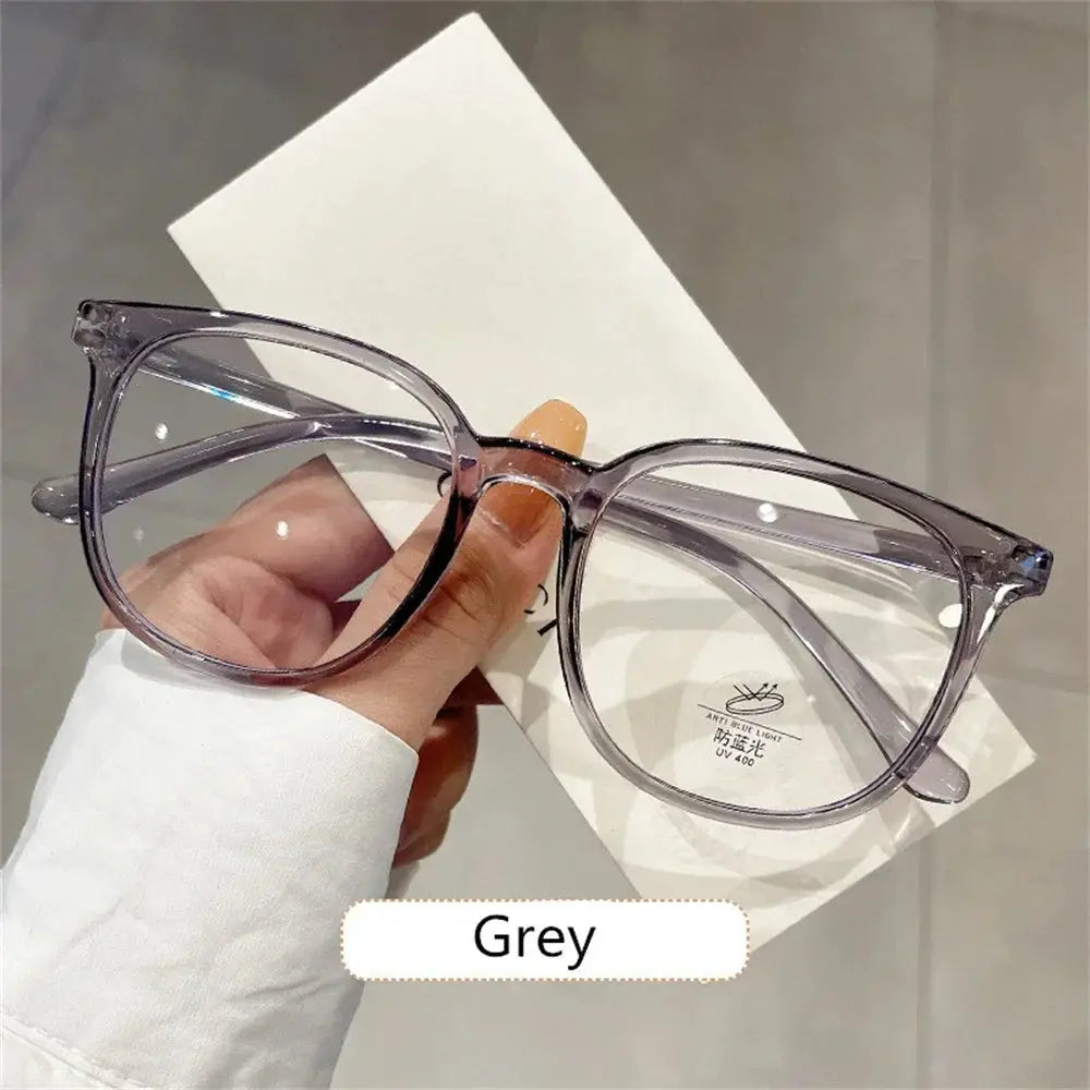 Korean Retro Square Glasses Ultra Light Transparent Frame Eyewear Anti Blue Light For Unisex