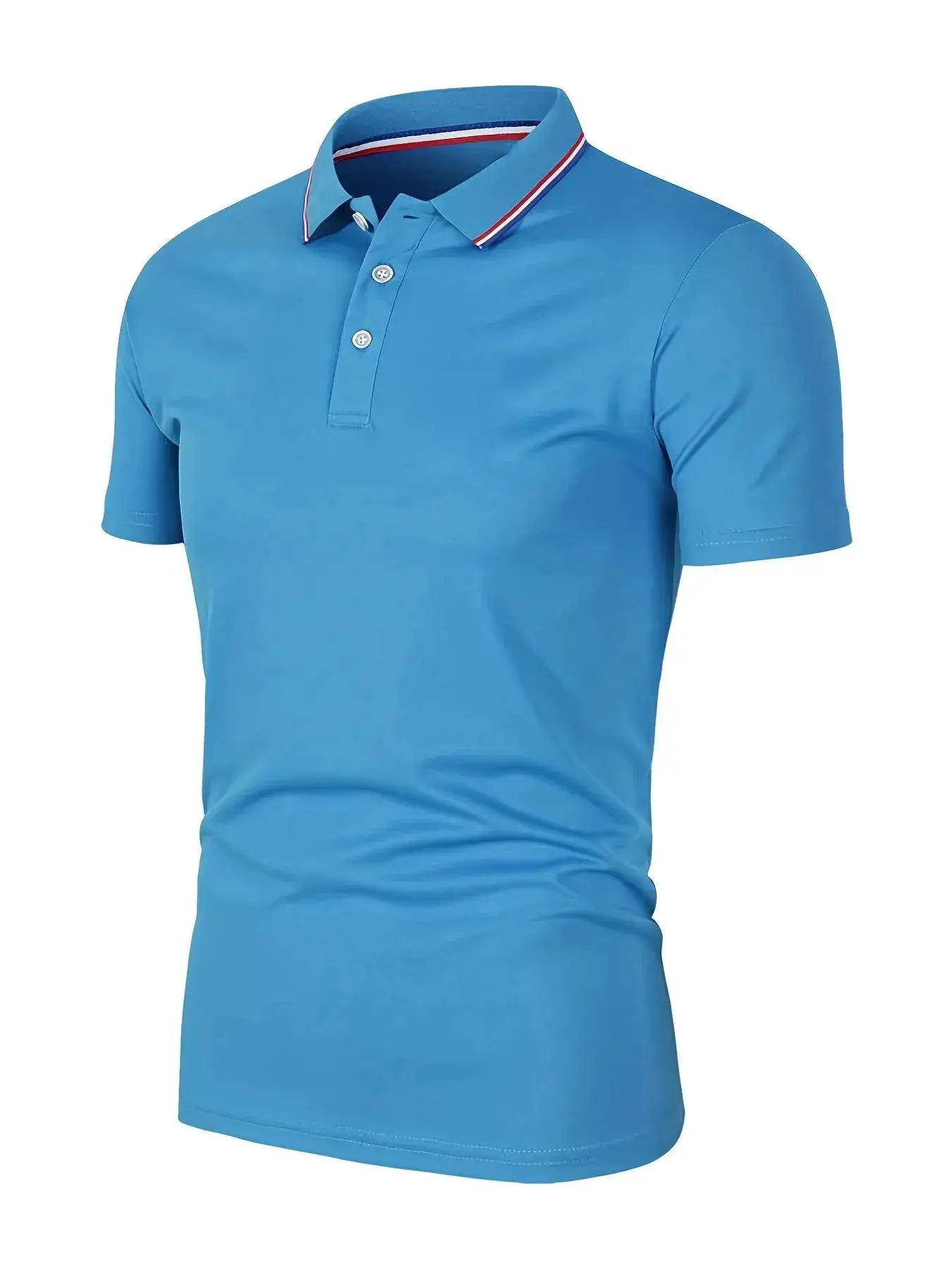 2025 Hot Sale Mens Summer Casual Polo Shirt Breathable Comfortable Solid Color Short Sleeve Tee