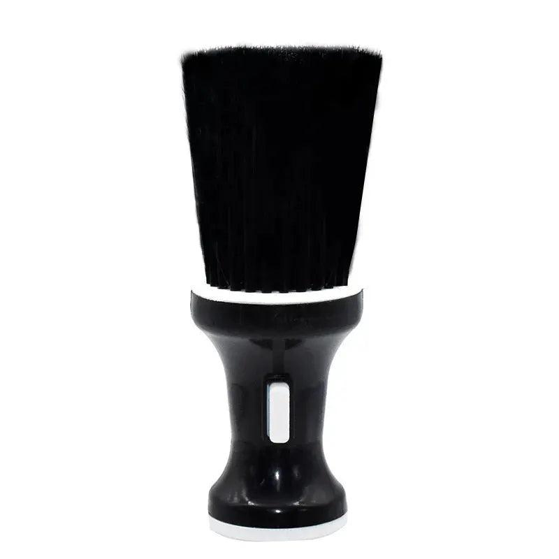Hair cutting neck duster brush by Simples Market, black bristles with black plastic handle