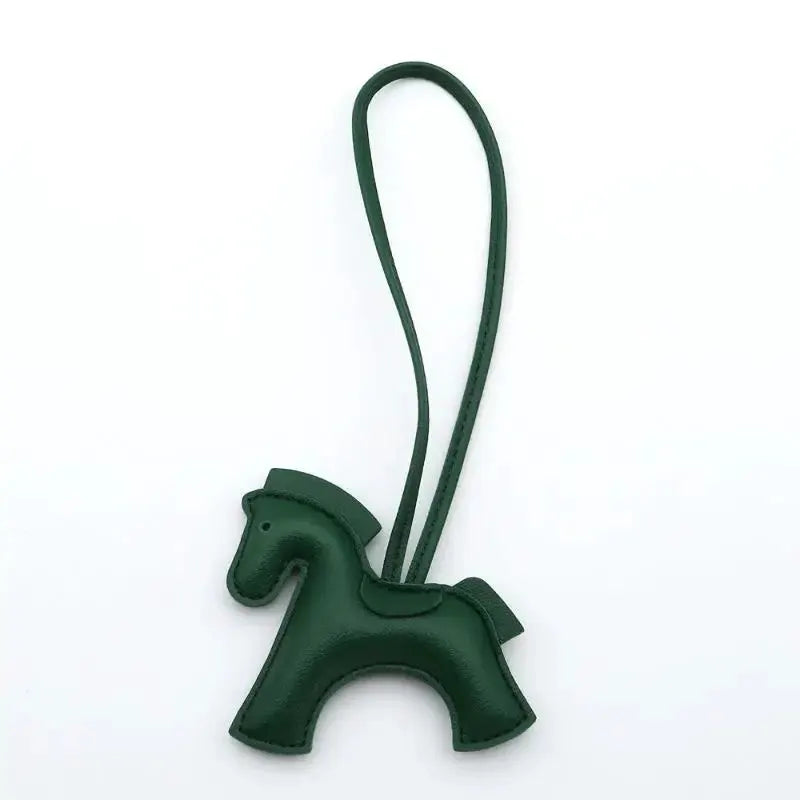 Premium PU Leather Pony Embellishment Car Keychain Multicolor Horse Design For Bags Keys Gift Birthday