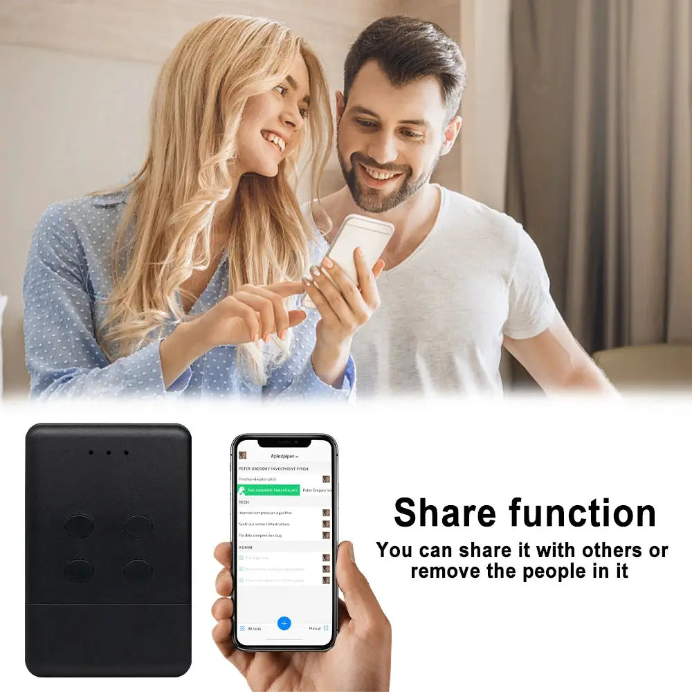 WIFI SOMMER 868 Smart Garage Door Opener RF Bridge with Tuya Smartlife app control and 868MHz handheld transmitter