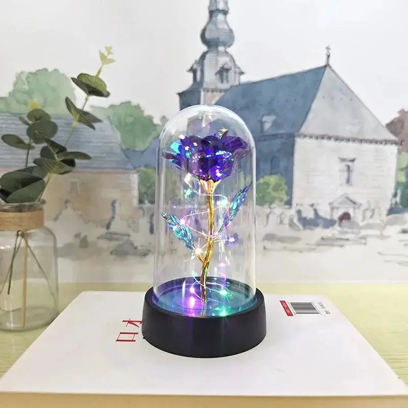 Artificial Rose Flowers With LED Light Eternal Rose Gift For Girlfriend Valentines Day Wedding Decor Christmas Gifts