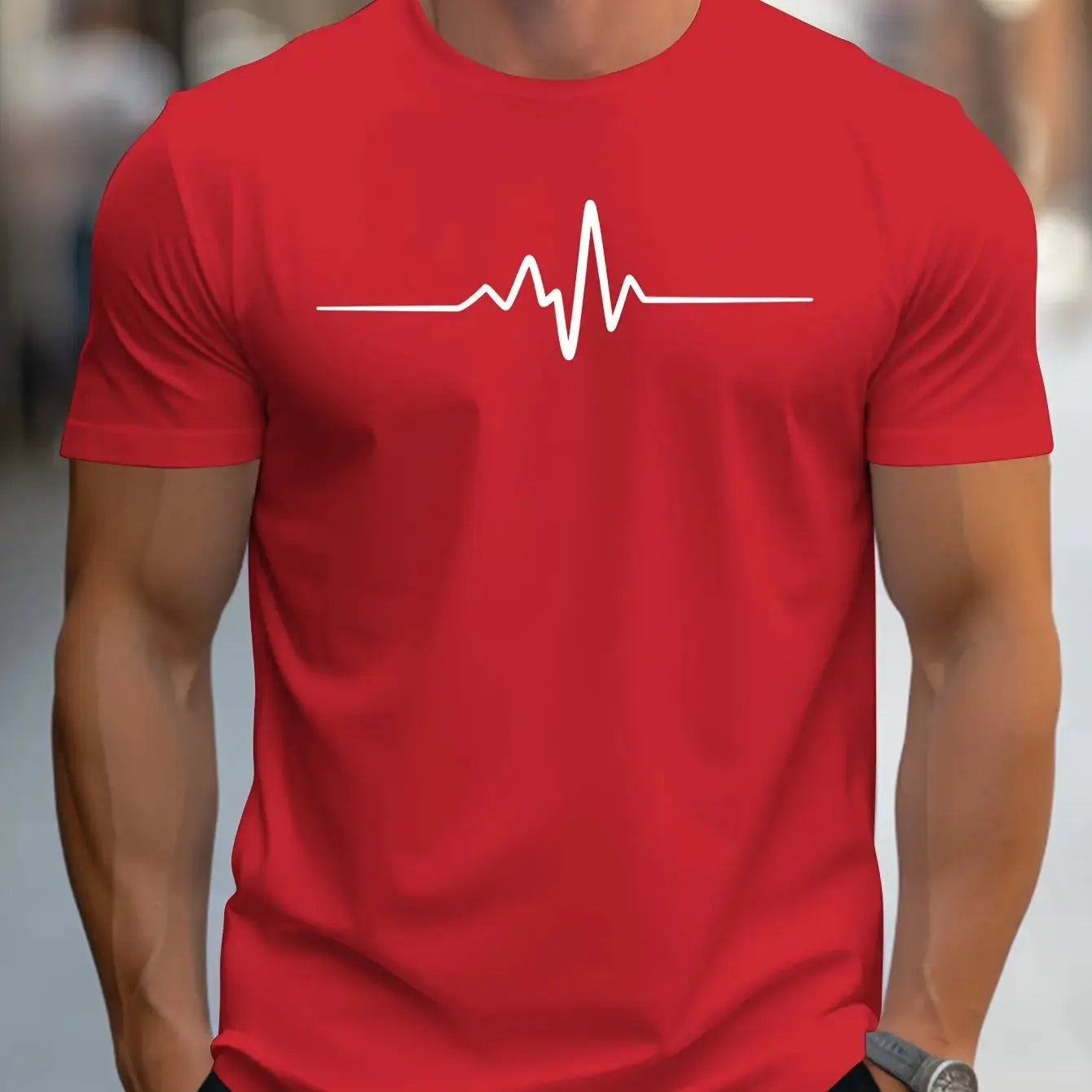 Men's 100 Percent Cotton Graphic Print Short Sleeve Round Neck T Shirt Summer Casual Top