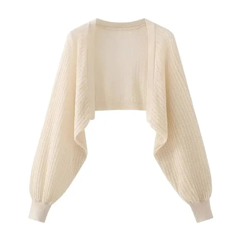 French Ice Silk Knit Sun Protective Cardigan Top Lightweight Breathable Summer Layering Essential