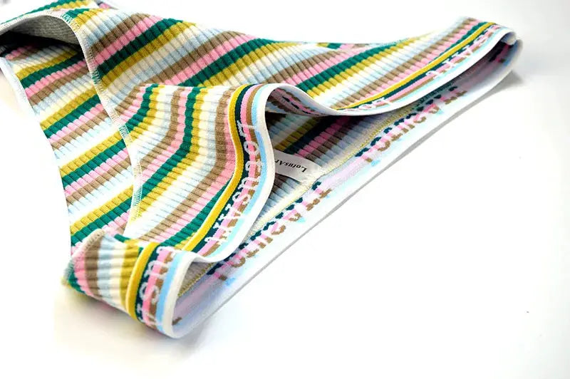 3-Piece cotton panties set for women, colorful striped low-waist briefs, breathable underwear by Simples Market