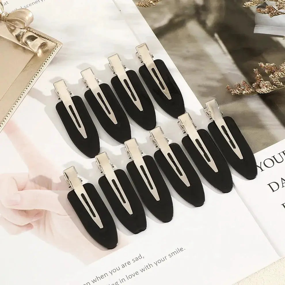 10 Pack LuxeLocks No Bend Seamless Hair Clips For Side Bangs And Face Washing Strong Grip Without Damage