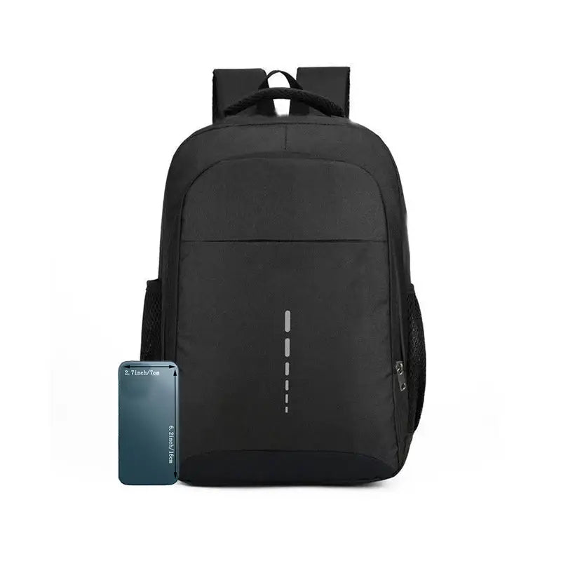 Multi-Pocket professional laptop backpack in black color, featuring a sleek design and spacious pockets.