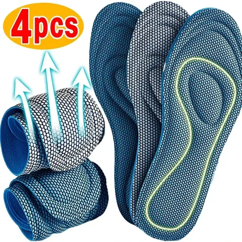 Two Pairs Memory Foam Orthopedic Insoles With Antibacterial Deodorization And Sweat Absorption For Sports Running