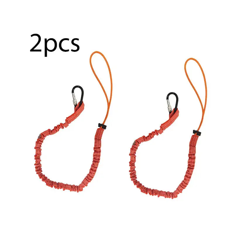 Safety Bungee Tether Tool Lanyard With Carabiner Hook For Climbing And Aerial Work Anti Falling Safety Rope