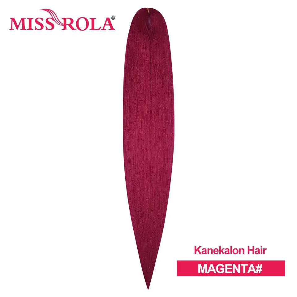 Miss Rola Kanekalon jumbo braiding hair bundle in magenta, pre-stretched EZ Twist