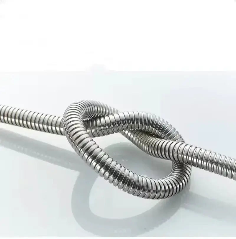 SUS 304 Stainless Steel Flexible Shower Hose 1.5 To 2 M Black Silver
