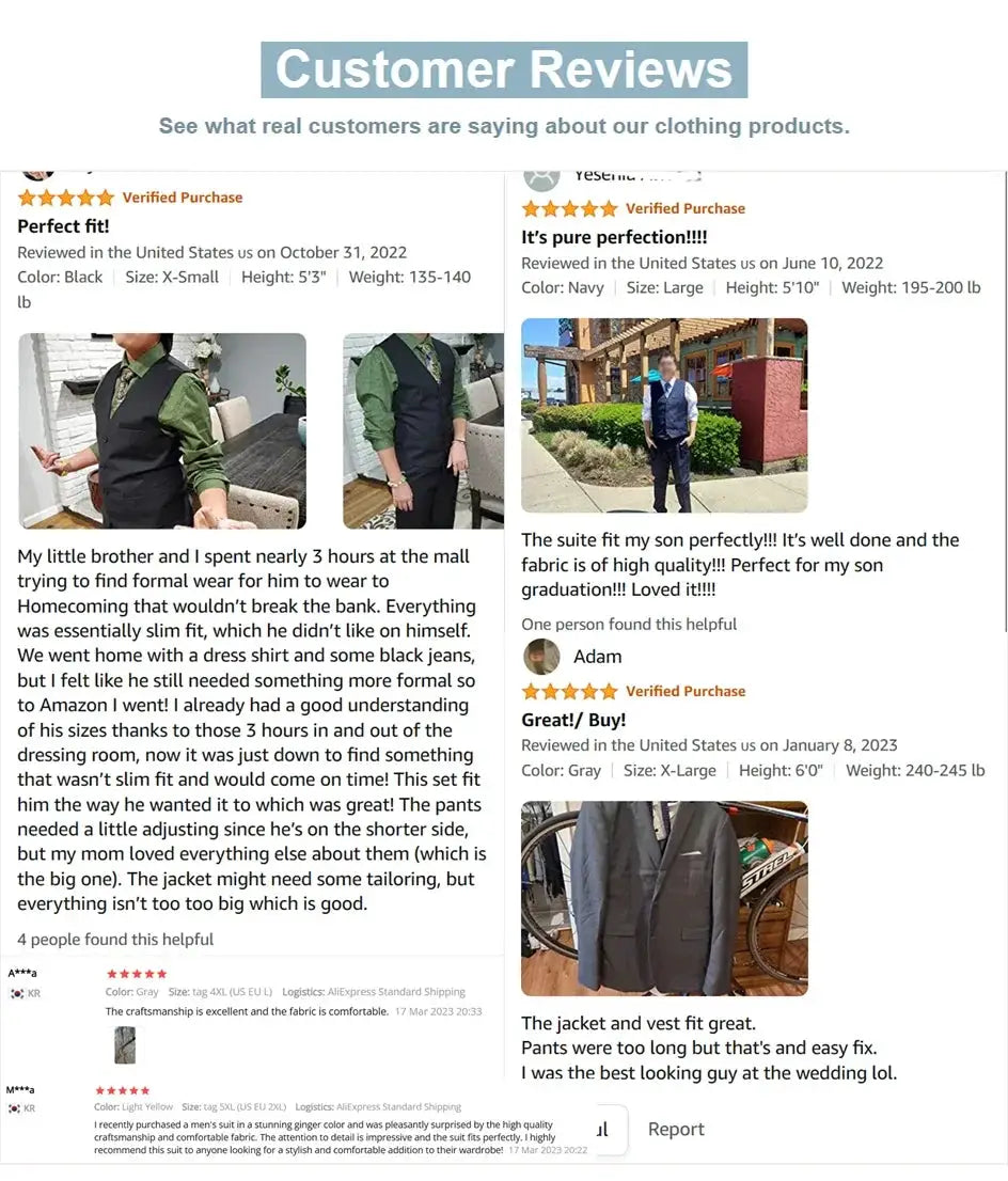 Men's slim-fit oxford cotton shirt review collage with long sleeves, multiple outfit photos, and star ratings
