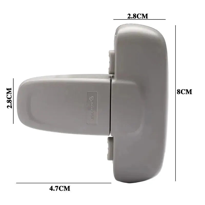 Child Safety Lock, gray plastic multi-function refrigerator door lock clip by Simples Market, anti-pinch, 1 piece