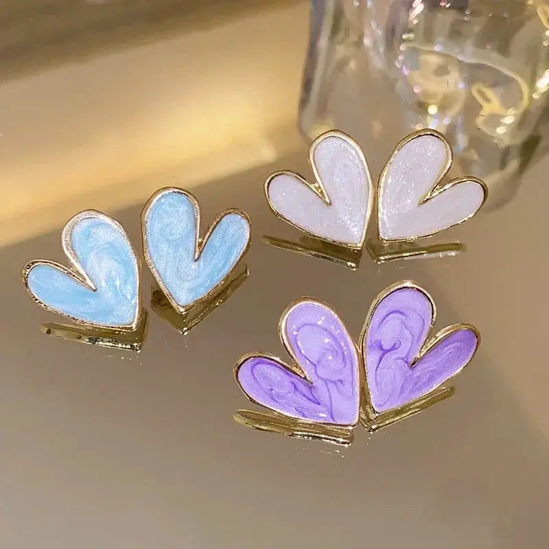 Heart Pearl Drop Earrings For Women New Fashion Sweet Elegant Trend Jewelry Accessories