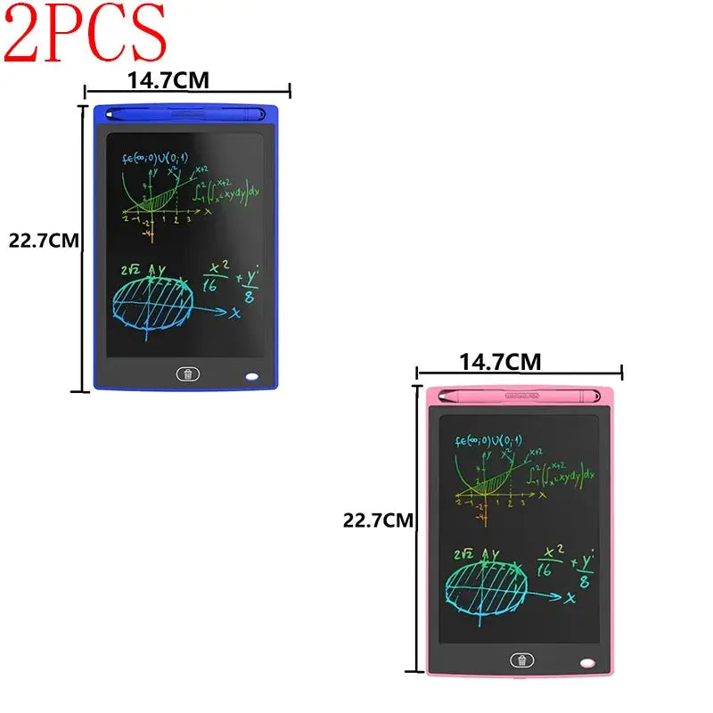 Drawing Tablet LCD Writing Board by Simples Market, blue and pink 2-pack, 22.7×14.7 cm