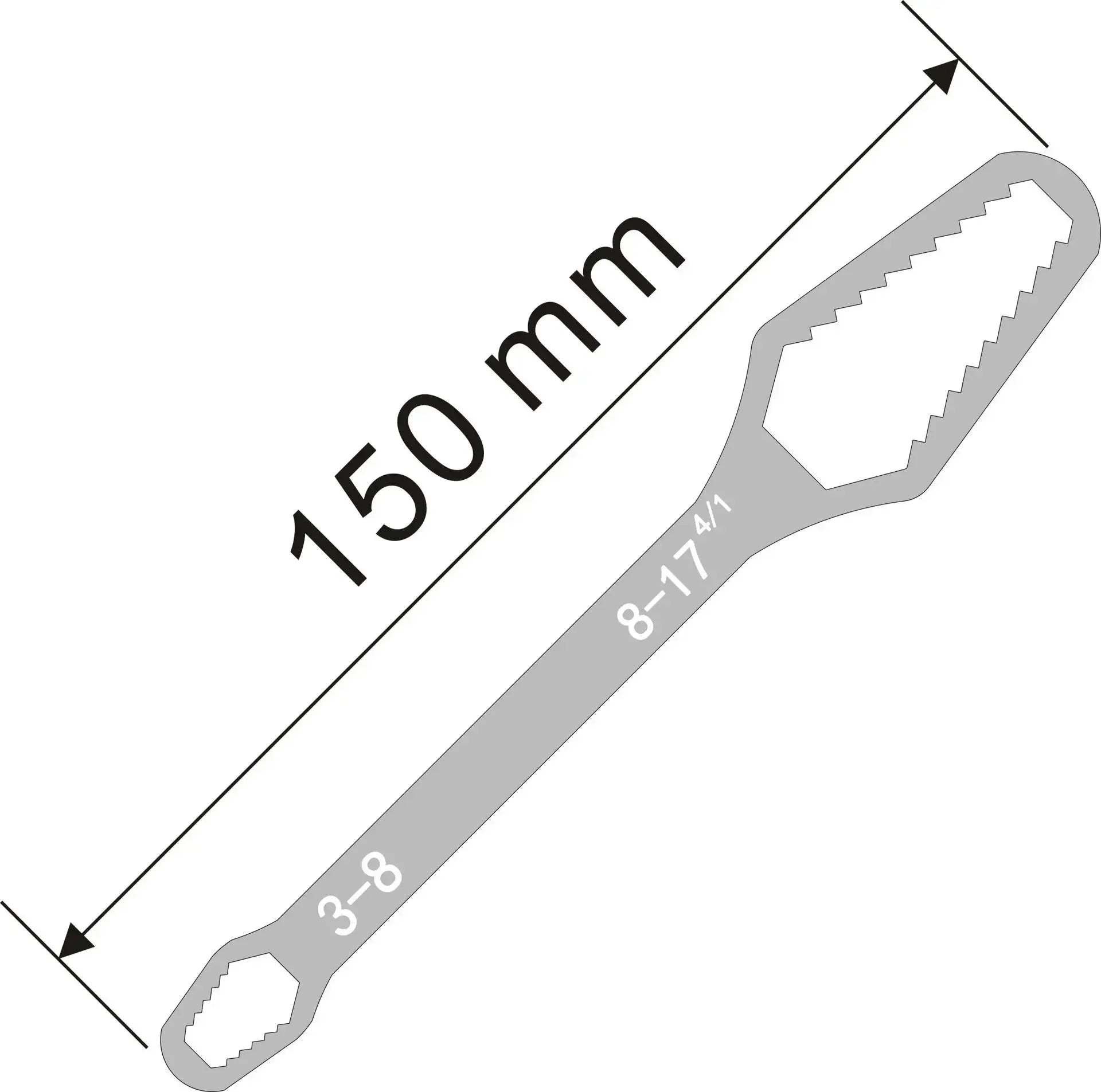 Universal Adjustable Torx Wrench 3 To 17mm Double Headed Self Tightening Spanner For Nuts And Bolts Factory Tools