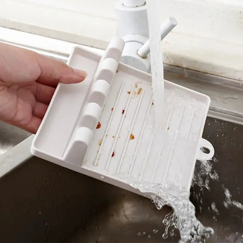 Kitchen Utensil Holder Rack Non Slip Plastic Organizer For Spoons Spatulas Forks And Chopsticks
