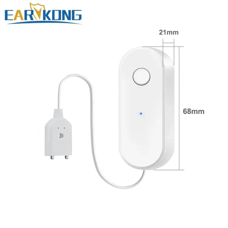 Simples Market Tuya WiFi Smart Water Leak Sensor with plug-in base, white