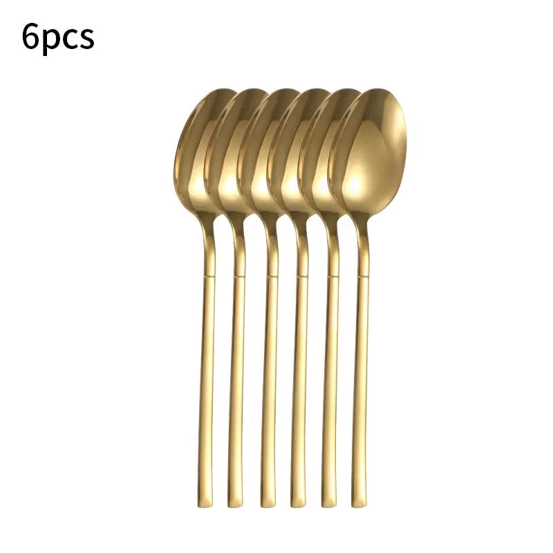 Stainless Steel Cutlery Set 6 Or 30 Pieces With Steak Knife Fork And Dessert Spoon For Restaurants Banquets Parties