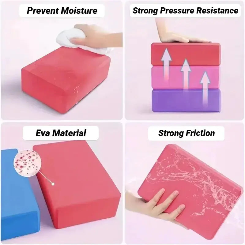 Yoga Foam Blocks for Pilates and Fitness Training Stability and Alignment Support for Stretching and Body Shaping