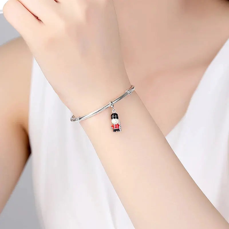 925 Sterling Silver Travel Theme Charms Beads London Bus Paris Suitcase Sam Panda Bracelets Necklaces Women DIY Jewelry