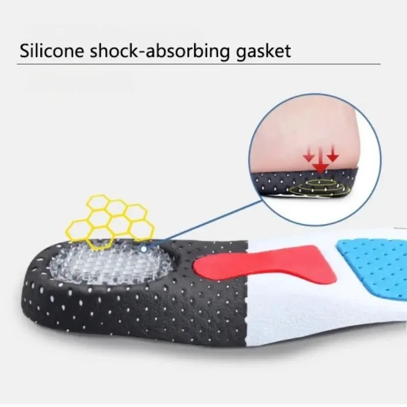 Cuttable Breathable Orthotic Arch Support Insoles For Men Women Soft Running Cushion Memory Gel Pad Sweat Absorption