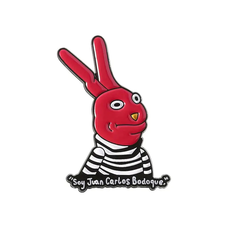 Red Rabbit Enamel Pin Custom Lapel Brooch Zinc Alloy Animal Jewelry Gift for Friends