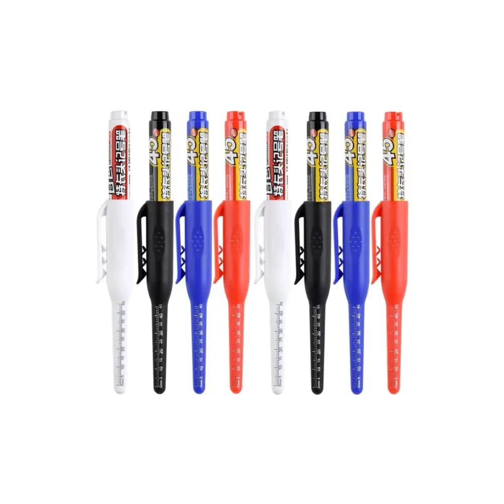 45mm Waterproof Long Head Marker Pen for Deep Hole Marking Tile Carpentry Woodworking Multi Purpose Ink Black Blue Red