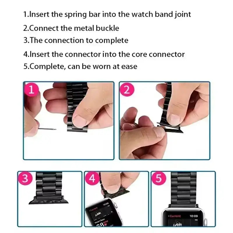 Watchband Connector for Apple Watch Ultra 2 49mm 46mm 45mm 44mm 42mm Adapter for IWatch Series 10 9 8 7 6 5 4 22mm Width Straps