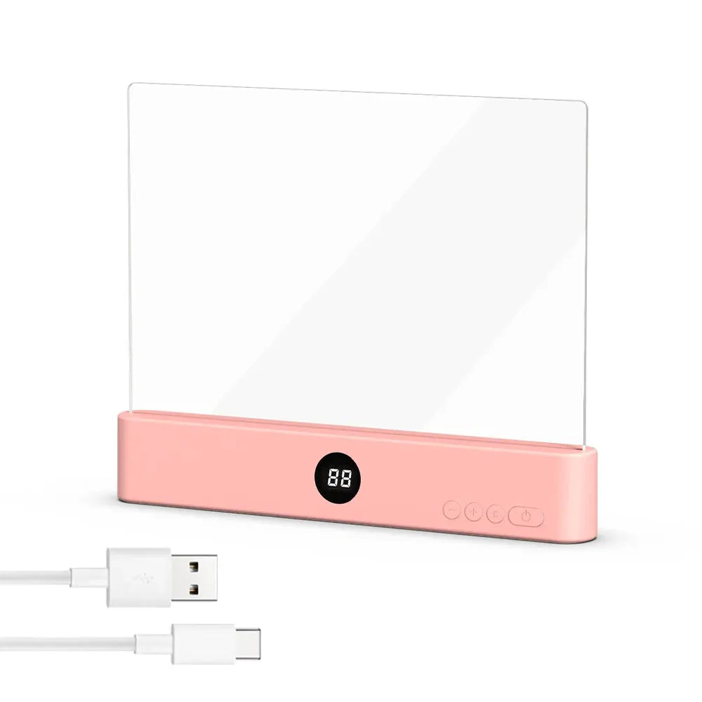 LumaBright LED Flat Panel Reading Light USB Rechargeable Eye Protection Night Lamp For Students And Book Lovers