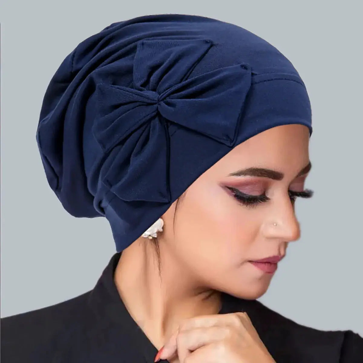 ZenithCare Inner Hijab Bowknot Turban For Women Lightweight Chemo Headwrap And Hair Loss Comfort