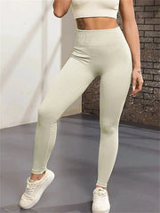 NovaFlex Ribbed High Waist Yoga Leggings For Women With Seamless Fit And Tummy Control For Gym