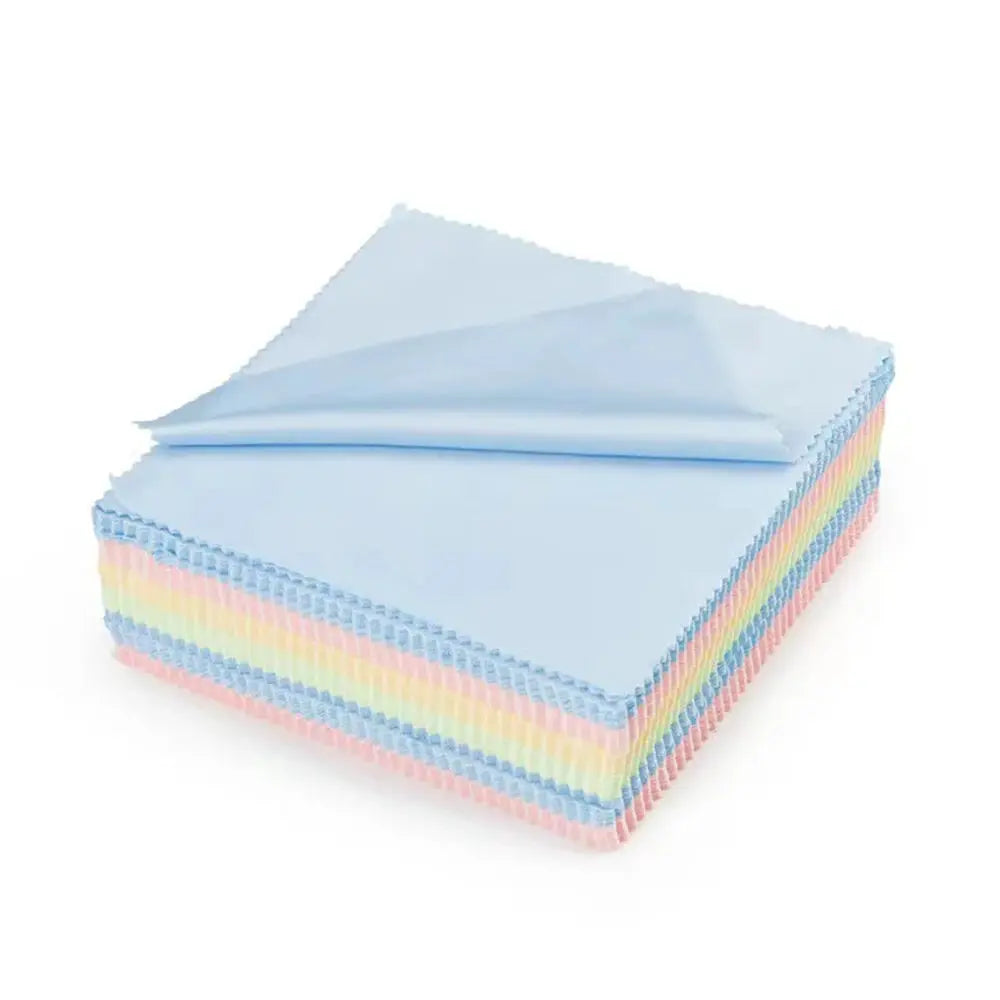 OptiGuard Eyeglasses Cleaning Cloths 5.12x5.12 Inches Microfiber Gray Brushed Set Of 10 20 30 Gentle Lens Cleaning