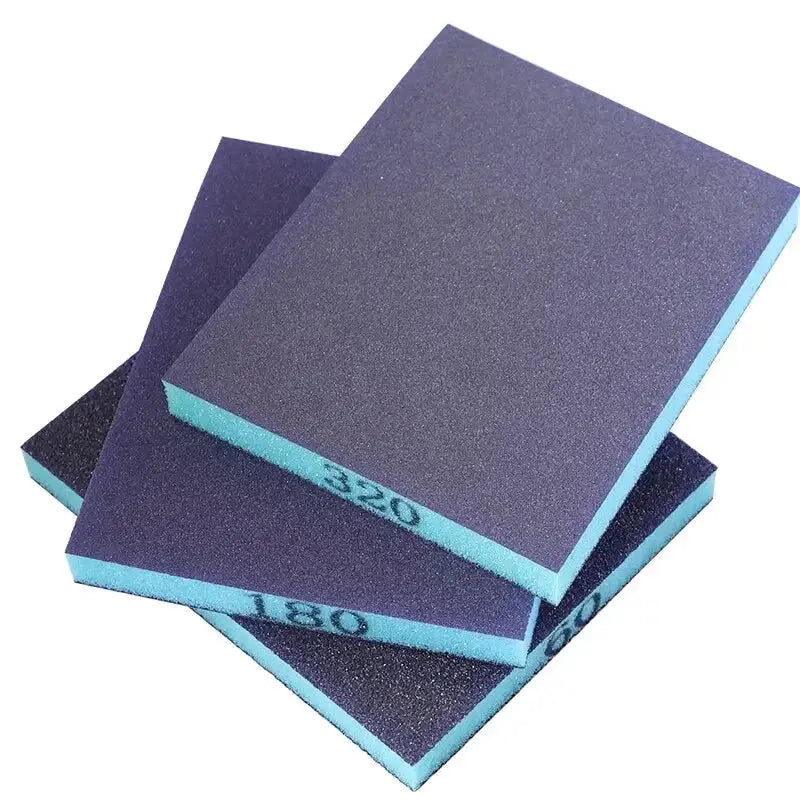 Six Piece Sanding Sponge Set 60 To 320 Grit Wet And Dry Washable Reusable Blocks For Metal And Wood Polishing 120mm