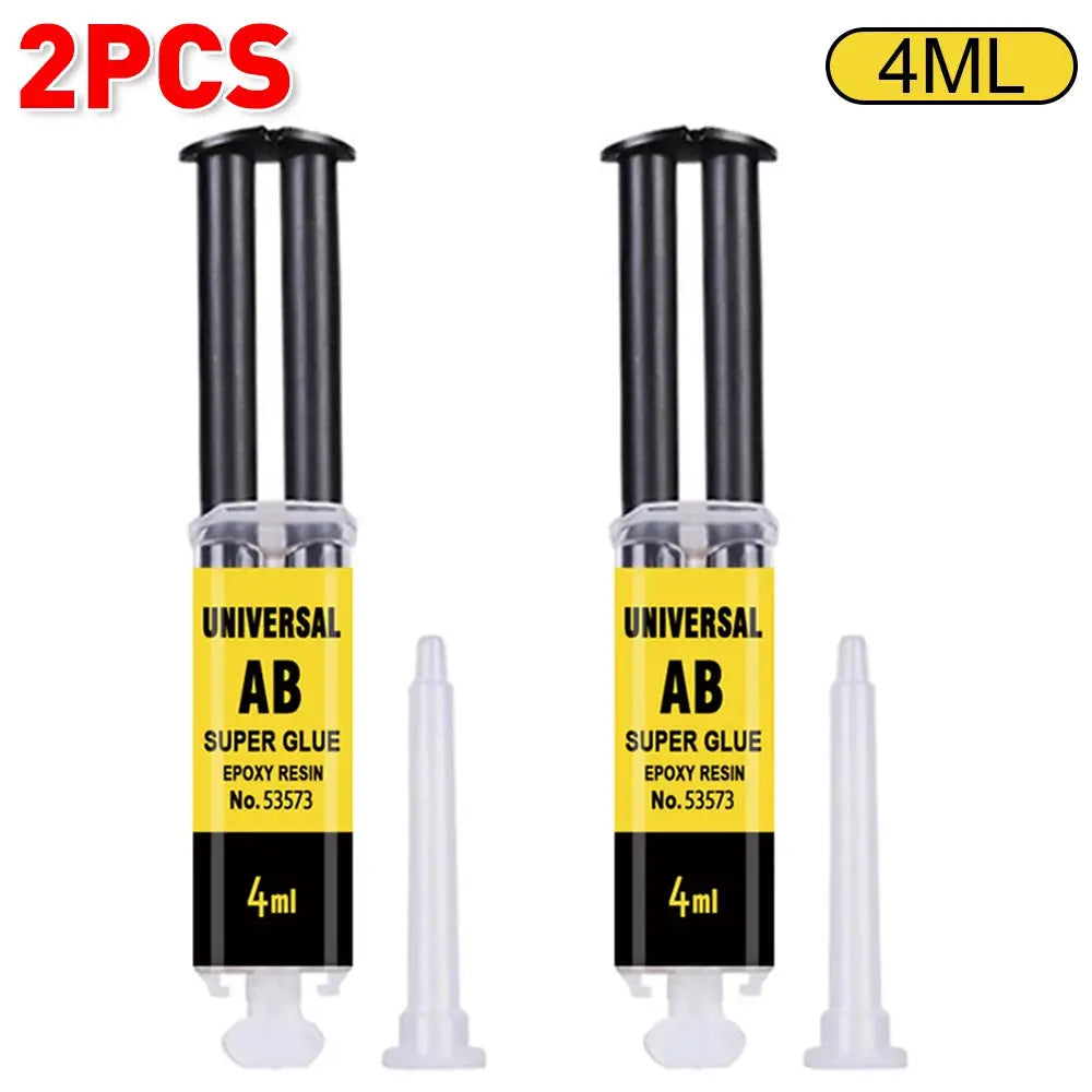 Two Part Epoxy Resin AB Glue Waterproof Fast Acting Adhesive For Wood Plastic Metal Glass Ceramic Repair Bonding