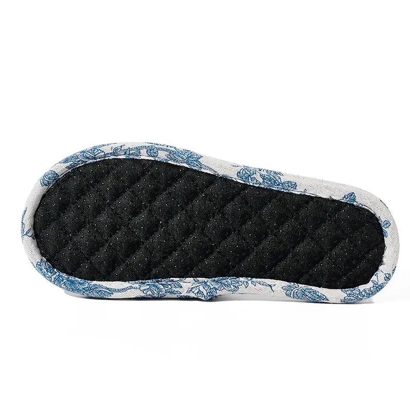 CloudWalk Floral Cotton Indoor Slippers Lightweight Anti Slip Comfort For Home Use