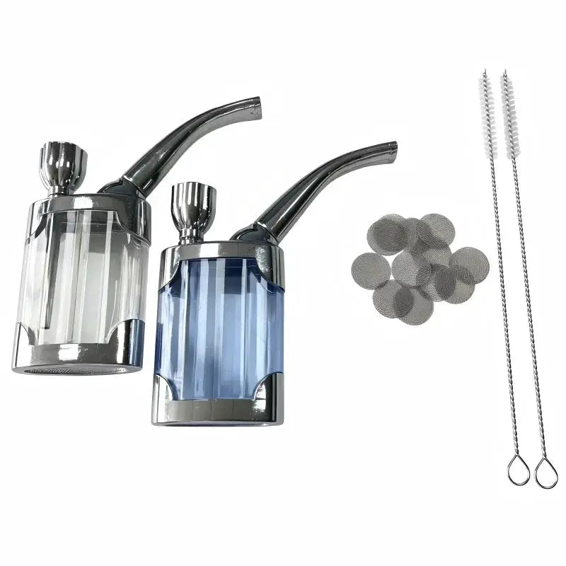 Complete Set Cleanable Acrylic Smoking Pipe With Microfilter System To Reduce Tar And Nicotine For Cleaner Smoke