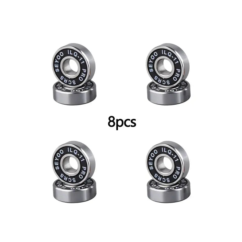 8 Piece ILQ 11 High Speed Bearings For Skateboard Longboard Inline Roller Skates And Ice Skates Low Noise For Children