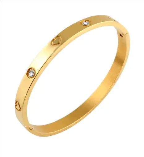 Stainless Steel Zirconia Bracelet For Women Fashion Jewelry Bangles Elegant Accessory