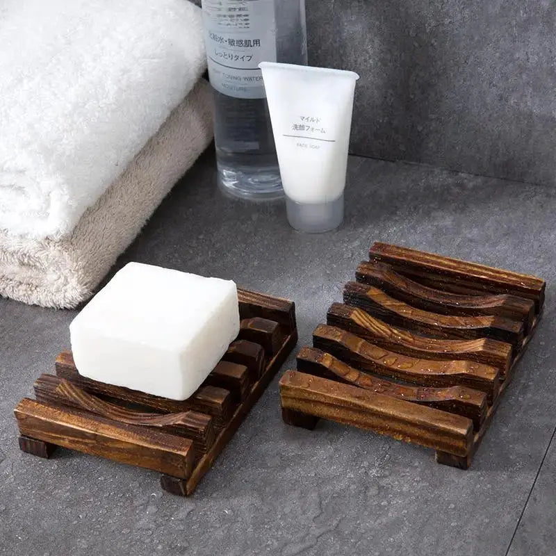 EverPure Bamboo Soap Holder With Draining Design Keeps Soap Dry Mildew Free In Bathroom