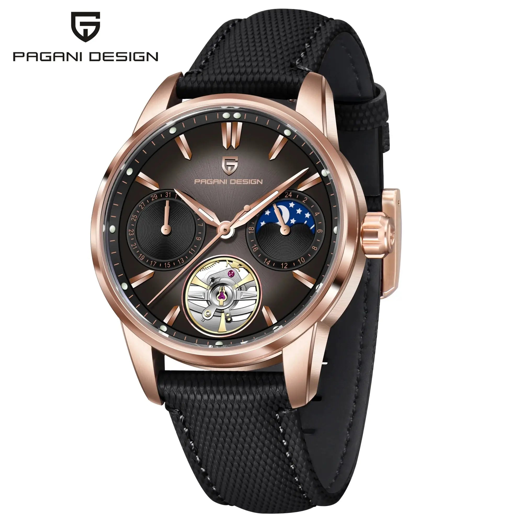 Pagani Design 2026 Mens Mechanical Watch E3255Y 41mm Sapphire Crystal Stainless Steel Calendar Waterproof Reloj Hombre