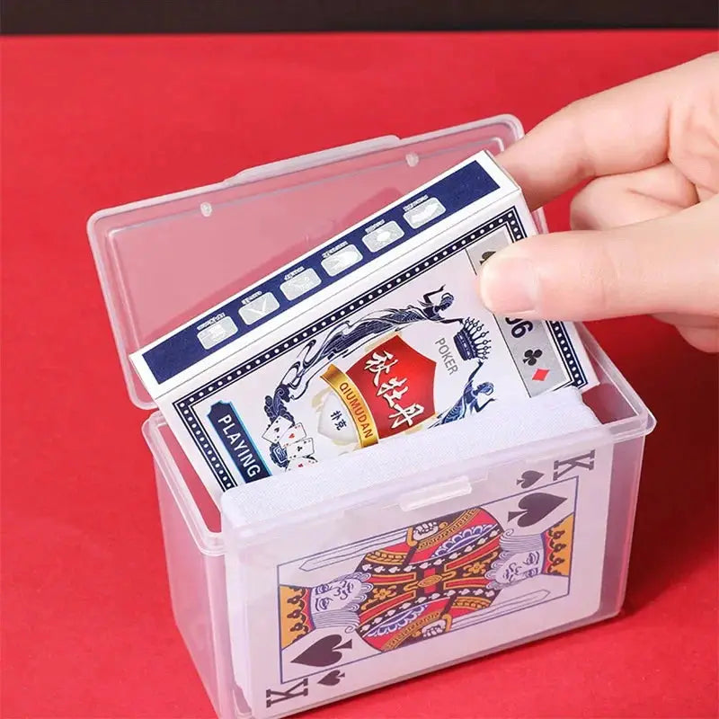 Transparent PP Card Storage Box For Playing Cards Stackable Plastic Card Case For Board Games And Poker