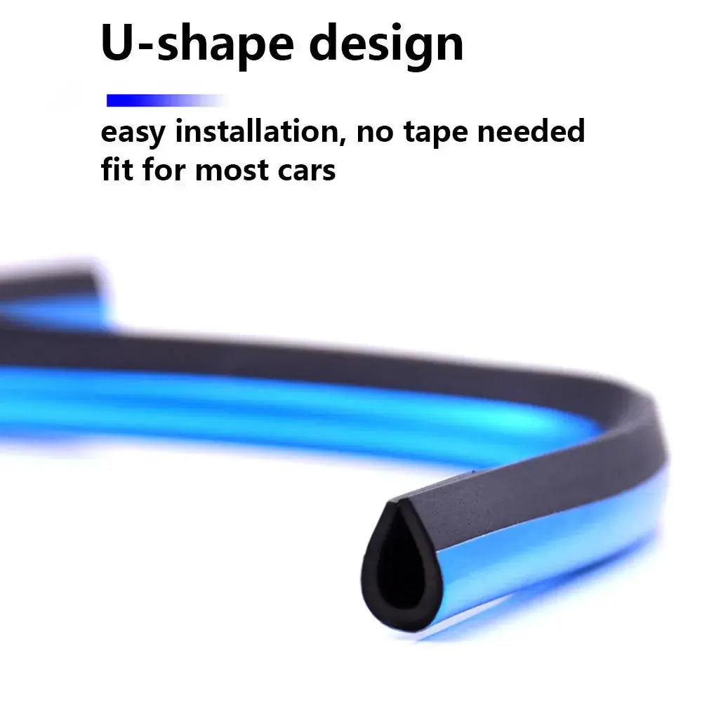 10Pcs 20cm Car U Shape Moulding Trim Decor Strips For Air Conditioner Outlets Door Edge Corners Corner Protector Styling